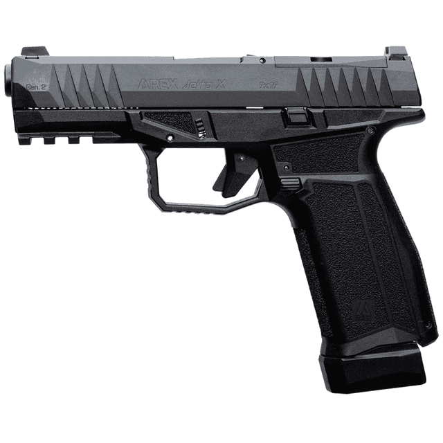 AREX Delta X Gen2 Pistol, 4" Black Steel Barrel Black Nitride Steel Optic Cut/Serrated Slide Black Polymer Frame w/Picatinny Rail Black Stippled Grip Ambidextrous Full Size Frame 17+1rd 9mm Luger - 815537023954 AREX Delta X Gen2 Pistol, 4" Black Steel Barrel Black Nitride Steel Optic Cut/Serrated Slide Black Polymer Frame w/Picatinny Rail Black Stippled Grip Ambidextrous Full Size Frame 17+1rd 9mm Luger - 815537023954