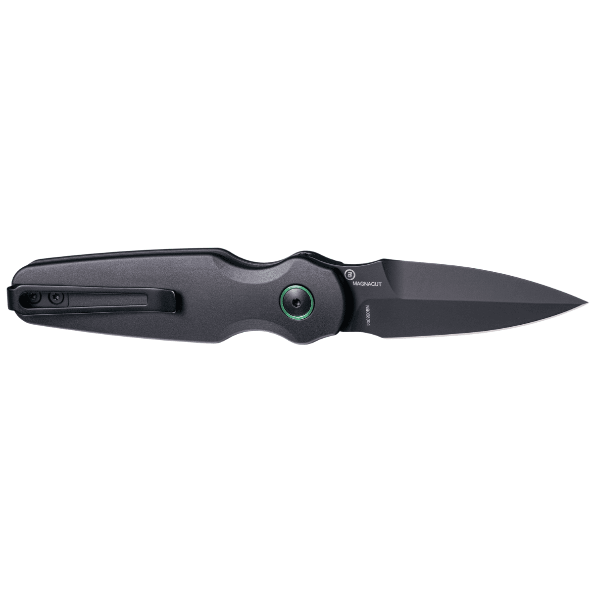 Hogue Ballista II AUTO Folding Knife, 2.6" CPM-MagnaCut Black PVD Bayonet Blade Matte Black Aluminum Handles with Black G10 Inserts - 64232 Hogue Ballista II AUTO Folding Knife, 2.6" CPM-MagnaCut Black PVD Bayonet Blade Matte Black Aluminum Handles with Black G10 Inserts - 64232
