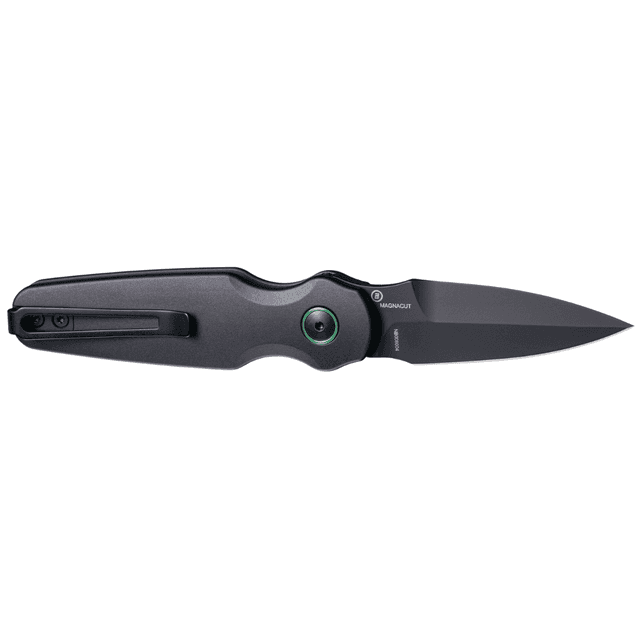 Hogue Ballista II AUTO Folding Knife, 2.6" CPM-MagnaCut Black PVD Bayonet Blade Matte Black Aluminum Handles with Black G10 Inserts - 64232 Hogue Ballista II AUTO Folding Knife, 2.6" CPM-MagnaCut Black PVD Bayonet Blade Matte Black Aluminum Handles with Black G10 Inserts - 64232