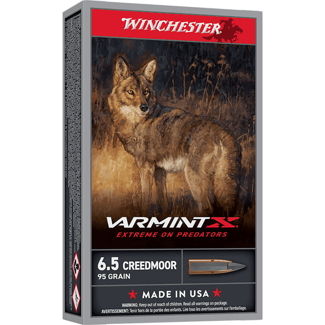 Winchester Ammo Varmint X Ammo, 95gr 20 Per Box/10 Case 6.5 Creedmoor - X65PXP Winchester Ammo Varmint X Ammo, 95gr 20 Per Box/10 Case 6.5 Creedmoor - X65PXP