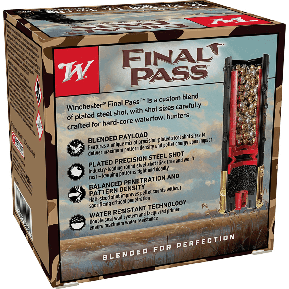 Winchester Ammo Final Pass Shotshells, 3.50" 1 1/2oz BB/1.5Shot 25 Per Box/10 Case 12 Gauge - FP12LBB15 Winchester Ammo Final Pass Shotshells, 3.50" 1 1/2oz BB/1.5Shot 25 Per Box/10 Case 12 Gauge - FP12LBB15