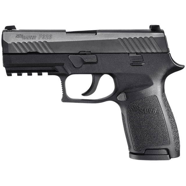 Sig Sauer P320 w/Optic Pistol, 3.90" Black DLC Carbon Steel Barrel Black Nitron Stainless Steel Optic Ready/Serrated Slide Black Stainless Steel Frame w/Picatinny Rail Polymer Grip Sig PRO RX Footprint Compact Frame 15+1rd 9mm - 320C9BSSPRS Sig Sauer P320 w/Optic Pistol, 3.90" Black DLC Carbon Steel Barrel Black Nitron Stainless Steel Optic Ready/Serrated Slide Black Stainless Steel Frame w/Picatinny Rail Polymer Grip Sig PRO RX Footprint Compact Frame 15+1rd 9mm - 320C9BSSPRS