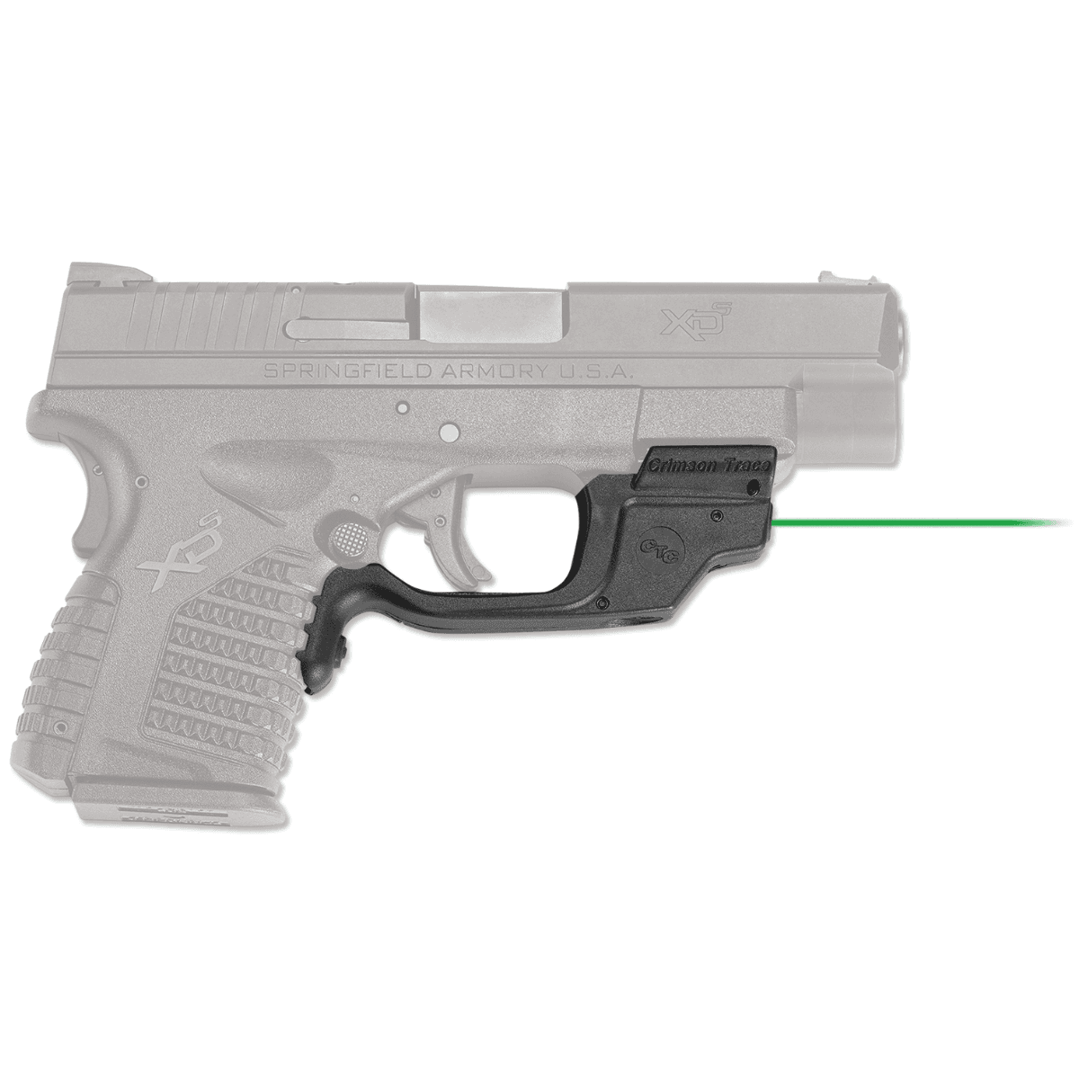Crimson Trace Laserguard, Black Polymer Green Laser Water Resistant Fits Springfield XD-S - 0147201 Crimson Trace Laserguard, Black Polymer Green Laser Water Resistant Fits Springfield XD-S - 0147201