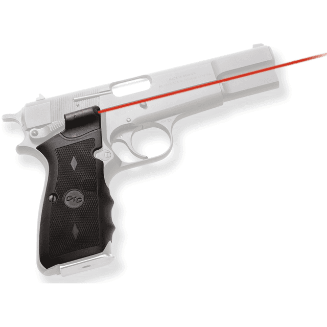 Crimson Trace Lasergrips, Black Polymer Red Laser 633nM Wavelength 5mW Output Water Resistant Fits Browning Hi-Power - 011170 Crimson Trace Lasergrips, Black Polymer Red Laser 633nM Wavelength 5mW Output Water Resistant Fits Browning Hi-Power - 011170
