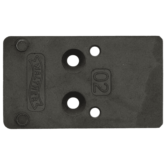 Walther Arms PDP Trijicon RMR Type 2 Gen 2 Optic Plate Adapter, Black 6061 Aluminum Compatible w/ Trijicon RMR Type 2 Gen 2 Footprints - 5136209 Walther Arms PDP Trijicon RMR Type 2 Gen 2 Optic Plate Adapter, Black 6061 Aluminum Compatible w/ Trijicon RMR Type 2 Gen 2 Footprints - 5136209