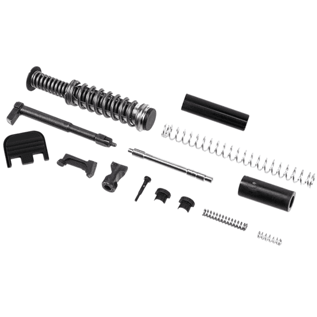 Zaffiri Precision Upper Slide Parts Kit, Firing Pin&Spring / Spring Cups / Safety Plunger&Spring/ Complete Extractor with LCI/ Extractor Depressor Plunger Assembly/ Slide Recoil Cover Plate/ Recoil Spring Assembly (Guide Rod) G43/G43X/G48 - G43UPK Zaffiri Precision Upper Slide Parts Kit, Firing Pin&Spring / Spring Cups / Safety Plunger&Spring/ Complete Extractor with LCI/ Extractor Depressor Plunger Assembly/ Slide Recoil Cover Plate/ Recoil Spring Assembly (Guide Rod) G43/G43X/G48 - G43UPK