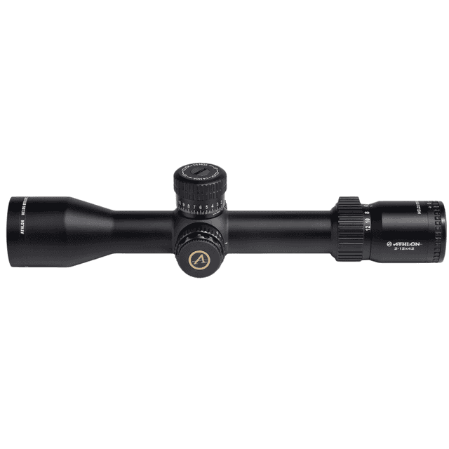 Athlon Helos BTR Rifle Scope, Black 2-12x 42mm 30mm Tube Illuminated MOA Reticle Fog / Shock / Waterproof - 214104 Athlon Helos BTR Rifle Scope, Black 2-12x 42mm 30mm Tube Illuminated MOA Reticle Fog / Shock / Waterproof - 214104