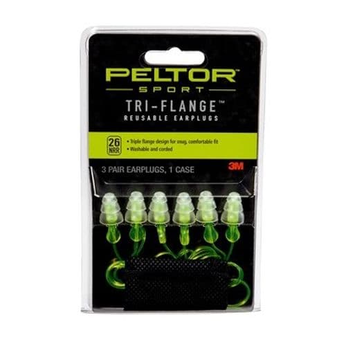 3M Peltro Sport Tri-Flang Reusable Earplugs 3-pair pack 97317 3M Peltro Sport Tri-Flang Reusable Earplugs 3-pair pack 97317