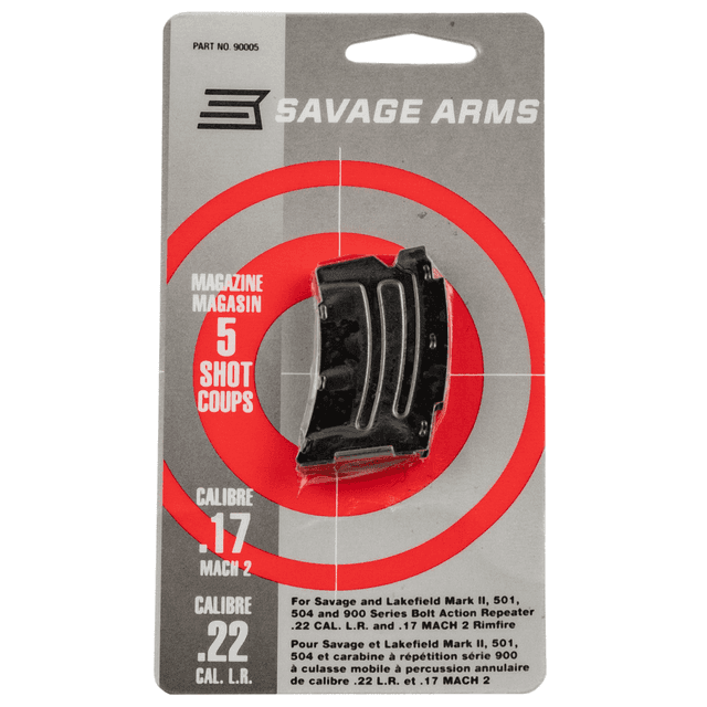Savage Arms 90005 MKII 5rd 22 LR/17 Mach 2 Blued Steel Savage Arms 90005 MKII 5rd 22 LR/17 Mach 2 Blued Steel