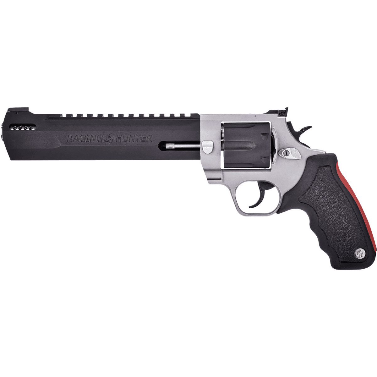 Taurus Raging Hunter Revolver, 10" Matte Black Ported/Target Crown Barrel Matte Black Cylinder Matte Stainless Steel Frame Black Rubber Grip Large Frame 5rd 500 S&W Mag - 2-500105RH Taurus Raging Hunter Revolver, 10" Matte Black Ported/Target Crown Barrel Matte Black Cylinder Matte Stainless Steel Frame Black Rubber Grip Large Frame 5rd 500 S&W Mag - 2-500105RH