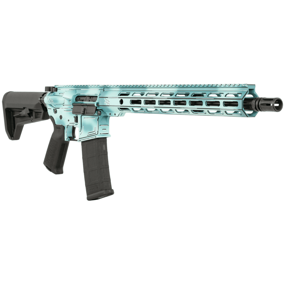 Shark Coast Tactical Anime-15 Rifle, 16" Black Nitride Threaded Barrel Blue Cerakote Aluminum Receiver w/Picatinny Rail M-LOK Handguard Magpul SL-K Black Polymer Stock Black Polymer Grip Right Hand 30+1rd 5.56 NATO - SCC01884ABLUE Shark Coast Tactical Anime-15 Rifle, 16" Black Nitride Threaded Barrel Blue Cerakote Aluminum Receiver w/Picatinny Rail M-LOK Handguard Magpul SL-K Black Polymer Stock Black Polymer Grip Right Hand 30+1rd 5.56 NATO - SCC01884ABLUE