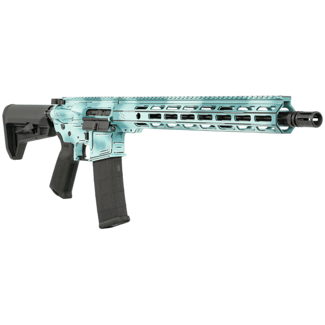 Shark Coast Tactical Anime-15 Rifle, 16" Black Nitride Threaded Barrel Blue Cerakote Aluminum Receiver w/Picatinny Rail M-LOK Handguard Magpul SL-K Black Polymer Stock Black Polymer Grip Right Hand 30+1rd 5.56 NATO - SCC01884ABLUE Shark Coast Tactical Anime-15 Rifle, 16" Black Nitride Threaded Barrel Blue Cerakote Aluminum Receiver w/Picatinny Rail M-LOK Handguard Magpul SL-K Black Polymer Stock Black Polymer Grip Right Hand 30+1rd 5.56 NATO - SCC01884ABLUE