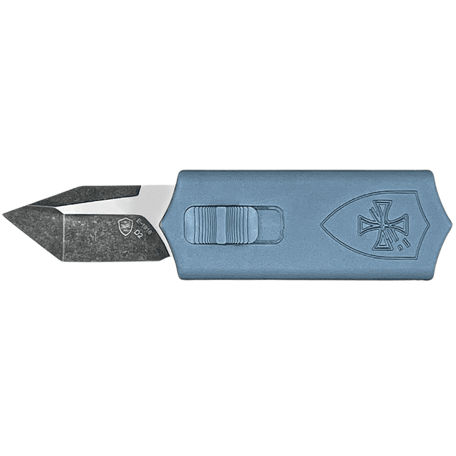 Templar Knife Sentinel Money Clip Knife, 1.88" OTF Tanto Plain Black Oxide Stonewashed Powder Coated D2 Steel Blade 3.41" Blue Anodized Aluminum Handle - SMCAGB221 Templar Knife Sentinel Money Clip Knife, 1.88" OTF Tanto Plain Black Oxide Stonewashed Powder Coated D2 Steel Blade 3.41" Blue Anodized Aluminum Handle - SMCAGB221