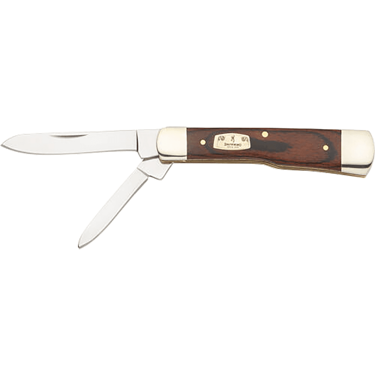 Browning Knife, Tin 2.75'' Stainless Steel Clip Point Blade Pakka Wood Handle - 003220573 Browning Knife, Tin 2.75'' Stainless Steel Clip Point Blade Pakka Wood Handle - 003220573