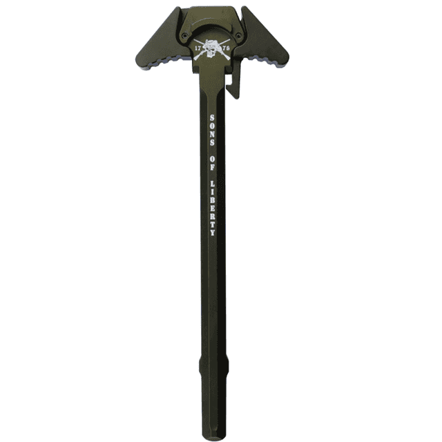 Sons Of Liberty Gun Works Liberty Charging Handle, OD Green Anodized 7075 T-6 Aluminum Ambidextrous 5.56mm - LCH5.56OD Sons Of Liberty Gun Works Liberty Charging Handle, OD Green Anodized 7075 T-6 Aluminum Ambidextrous 5.56mm - LCH5.56OD