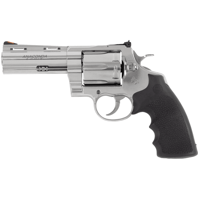 Colt Mfg Anaconda Revolver, 4.25" Stainless Vent Rib Barrel Cylinder & Frame Black Grip 6rd Shot 45 Colt (Long Colt) - ANACONDASP4RTS45C Colt Mfg Anaconda Revolver, 4.25" Stainless Vent Rib Barrel Cylinder & Frame Black Grip 6rd Shot 45 Colt (Long Colt) - ANACONDASP4RTS45C