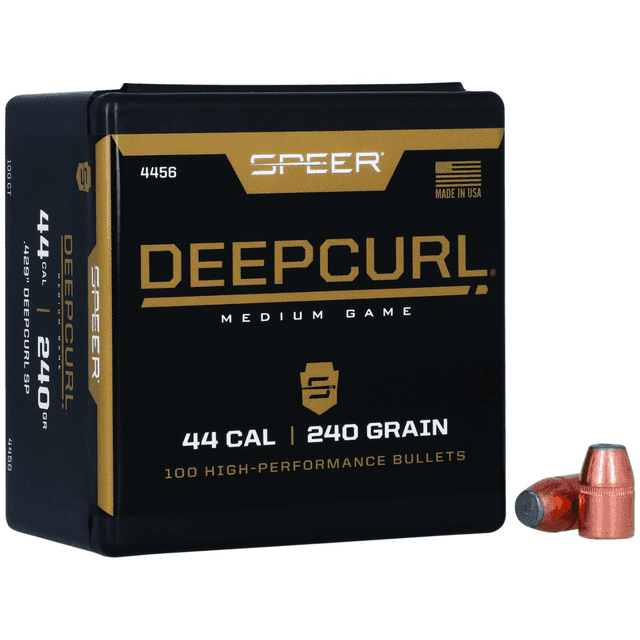 Speer DeepCurl Bullets, 240 gr Soft Point Copper 100 Per Box/ 10 Case 44 Cal - 4456 Speer DeepCurl Bullets, 240 gr Soft Point Copper 100 Per Box/ 10 Case 44 Cal - 4456