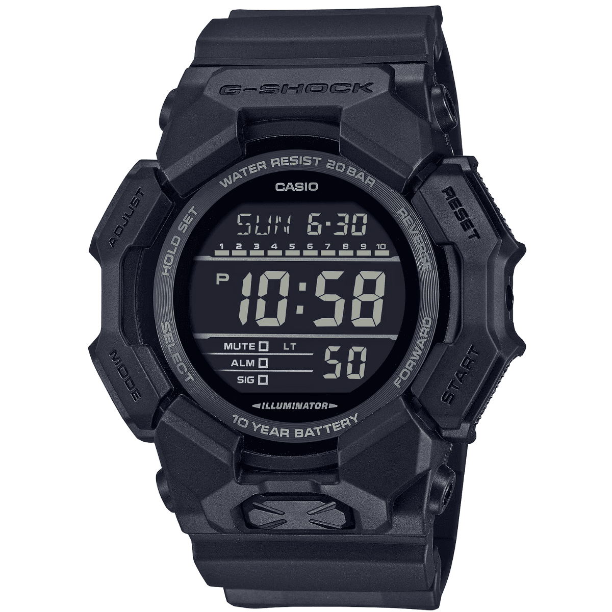 G-Shock GD-010 Series Digital Watch, Black 200-Meter Water Resistance Resistant Shock Resistant - GD0101A1CR G-Shock GD-010 Series Digital Watch, Black 200-Meter Water Resistance Resistant Shock Resistant - GD0101A1CR