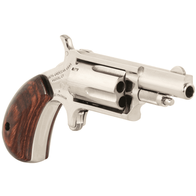 North American Arms LDLX Revolver, 1.13" Polished Stainless Steel Rosewood Grip Exposed Hammer 5 Shot 22 Mag - 22MDLX North American Arms LDLX Revolver, 1.13" Polished Stainless Steel Rosewood Grip Exposed Hammer 5 Shot 22 Mag - 22MDLX