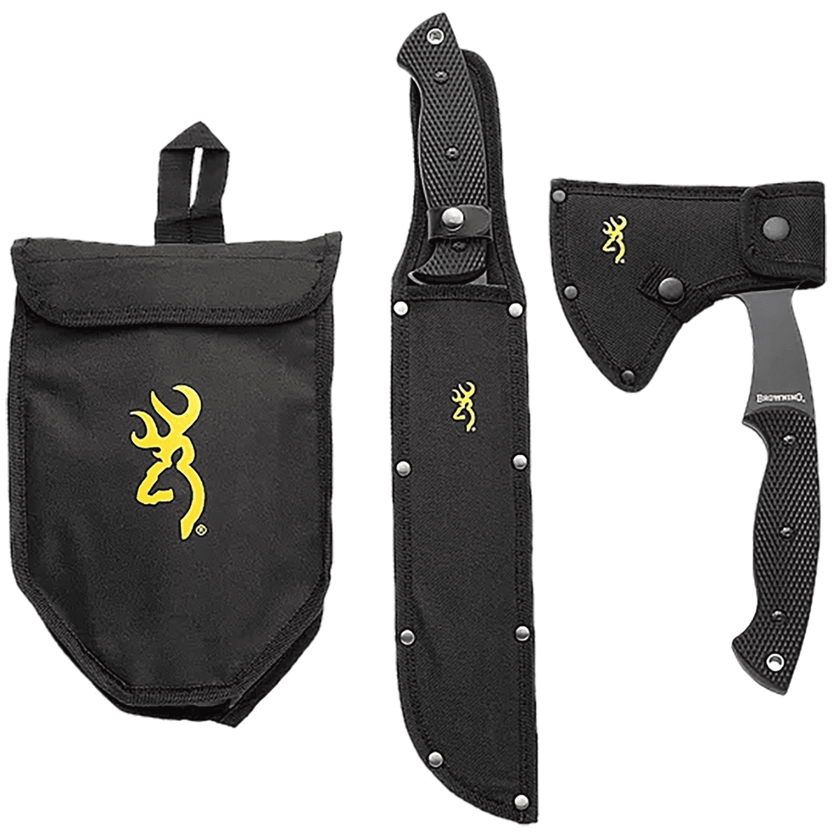 Browning Sage Creek Knife Camp Combo Box, Hatchet & Folding Shovel 3 Piece - 3220582B Browning Sage Creek Knife Camp Combo Box, Hatchet & Folding Shovel 3 Piece - 3220582B