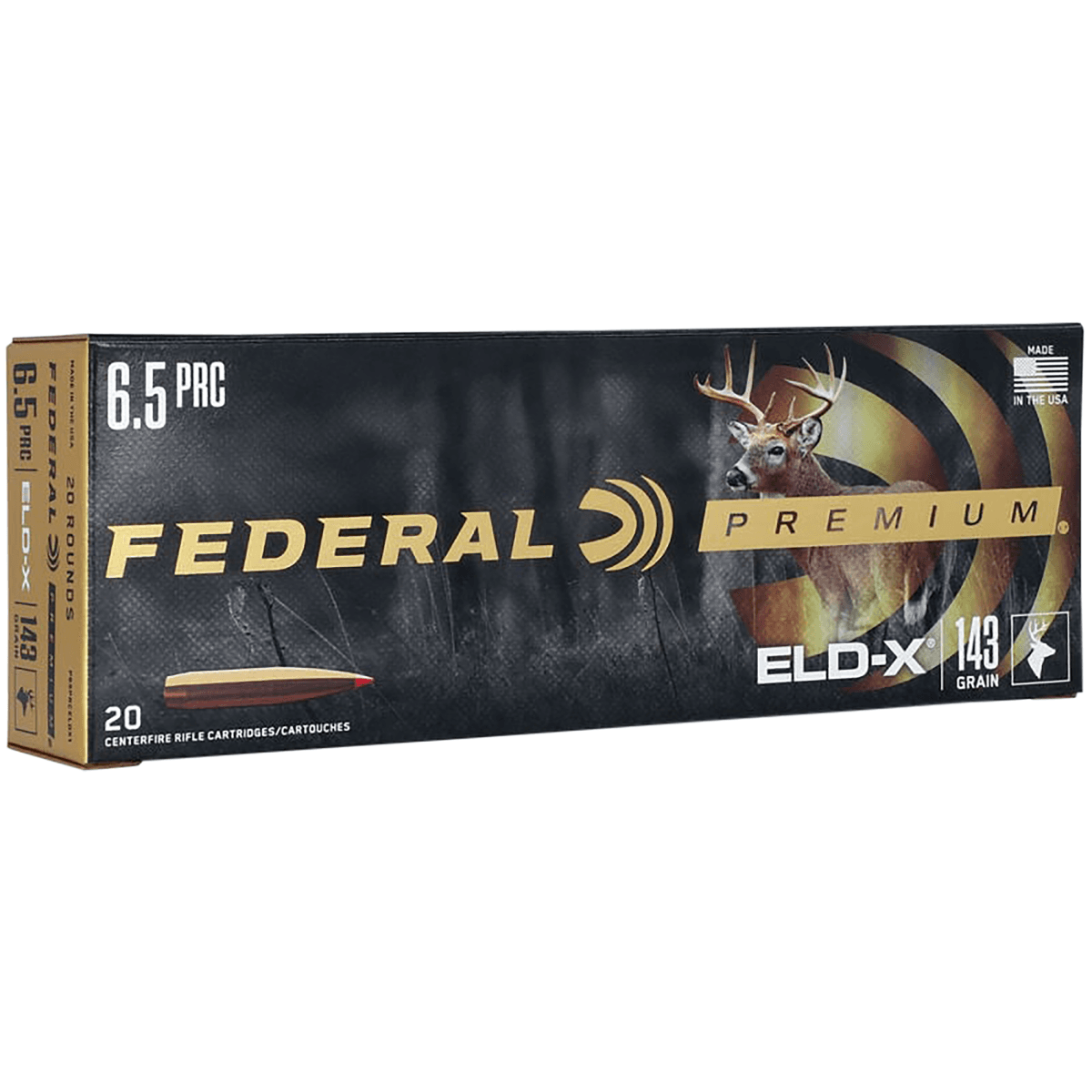 Federal Premium ELD-X 6.5PRC 143gr 20 Per Box P65PRCELDX1 Federal Premium ELD-X 6.5PRC 143gr 20 Per Box P65PRCELDX1