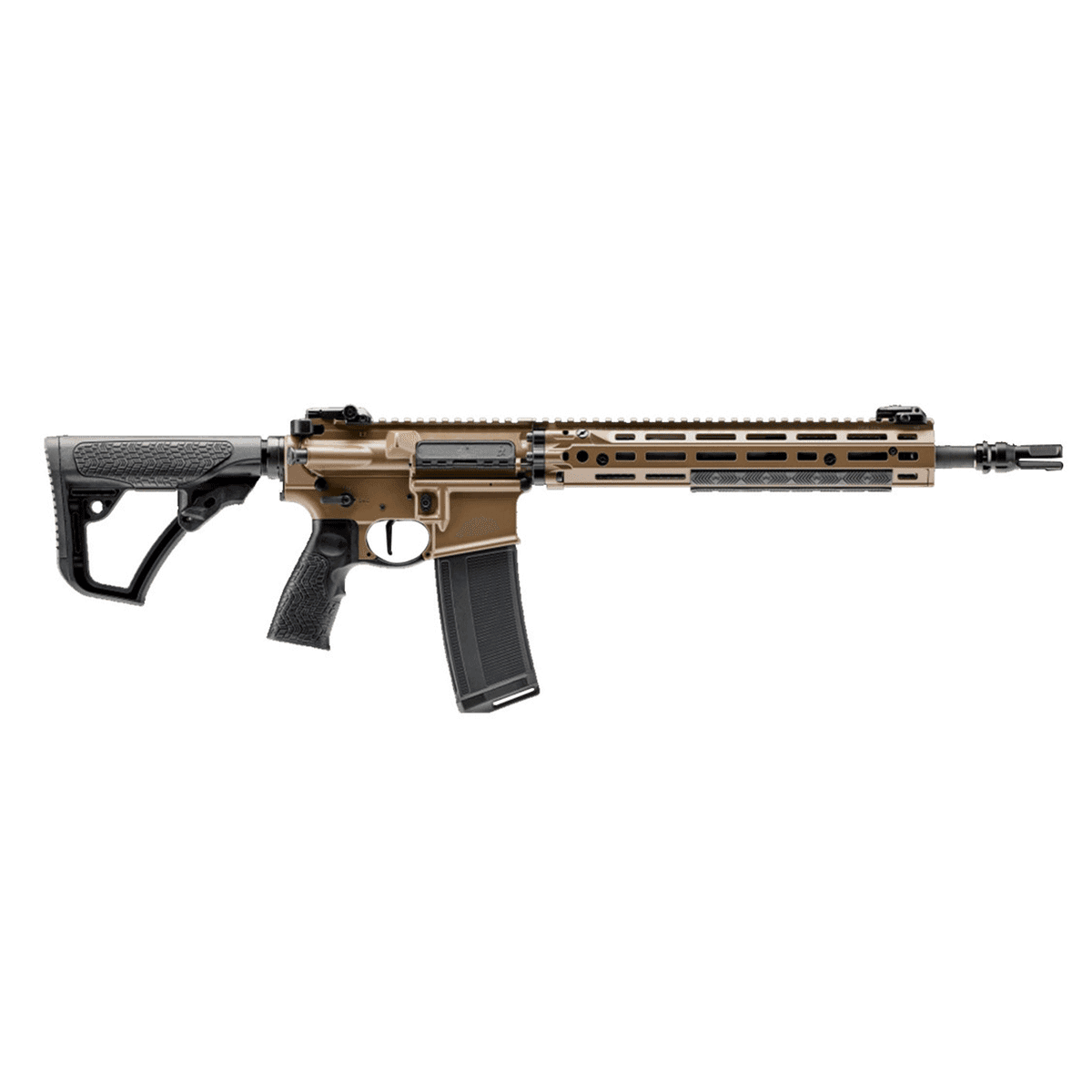 Daniel Defense DDM4A1 RIII 556 NATO - FDE/Black, 14.5" BBL w/ M-Bus Pro Front and Rear Sight Daniel Defense DDM4A1 RIII 556 NATO - FDE/Black, 14.5" BBL w/ M-Bus Pro Front and Rear Sight