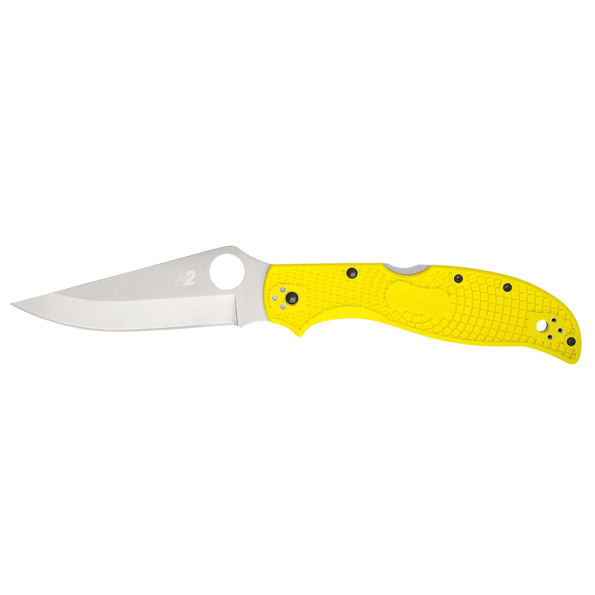 Spyderco C258PYL Stretch 2 XL Lightweight 3.95" Folding Plain Stonewashed H2 Steel Blade, Yellow Bi-Directional Texturing FRN Handle Spyderco C258PYL Stretch 2 XL Lightweight 3.95" Folding Plain Stonewashed H2 Steel Blade, Yellow Bi-Directional Texturing FRN Handle