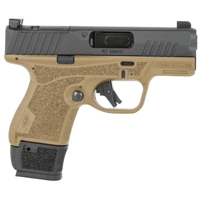 Kimber Mfg, Inc 3800040 R7 Mako Sub-Compact Frame 9mm Luger 15+1 3.37" Black DLC Barrel, Black FNC Nitride Stainless Steel Optic Ready Kimber Mfg, Inc 3800040 R7 Mako Sub-Compact Frame 9mm Luger 15+1 3.37" Black DLC Barrel, Black FNC Nitride Stainless Steel Optic Ready