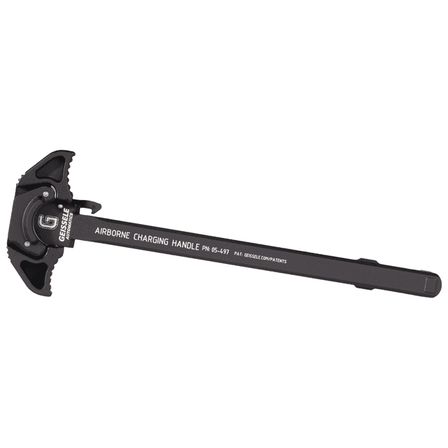 Geissele Automatics 05497B Airborne Charging Handle Black Aluminum Ambidextrous Hand Geissele Automatics 05497B Airborne Charging Handle Black Aluminum Ambidextrous Hand