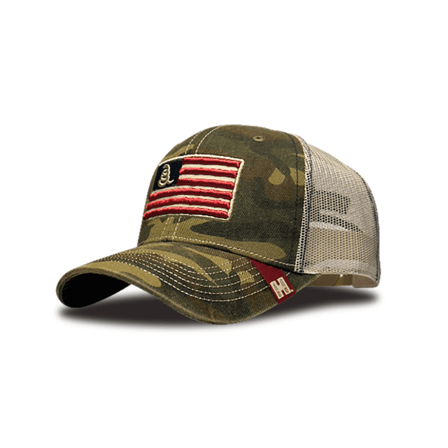 Hornady Gear 33300 Trucker Camo American Flag Patch Hornady Gear 33300 Trucker Camo American Flag Patch