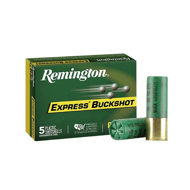 Remington Ammunition 20640 Express Buckshot 12 Gauge 3" 4 Buck Shot 5 Per Box Remington Ammunition 20640 Express Buckshot 12 Gauge 3" 4 Buck Shot 5 Per Box