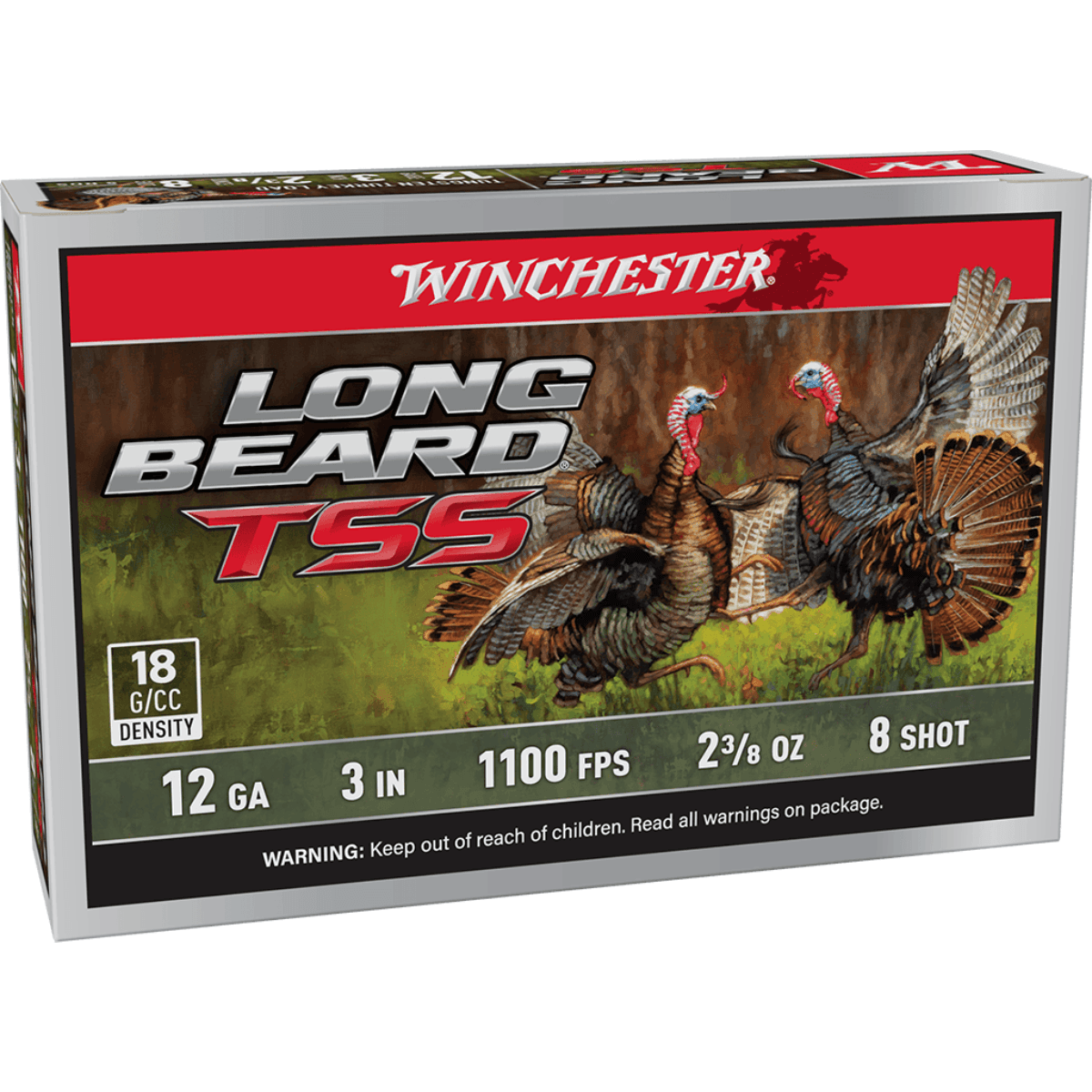Winchester Ammo LBTSS1238 Long Beard TSS 12 Gauge 3" 2 3/8oz Tungsten 8 Shot 5 Per Box Winchester Ammo LBTSS1238 Long Beard TSS 12 Gauge 3" 2 3/8oz Tungsten 8 Shot 5 Per Box