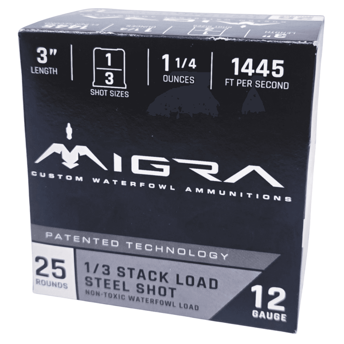 Migra Ammunitions M12SS13 Staxd 12 Gauge 3" 1 1/4oz 1/3 Shot 25 Per Box Migra Ammunitions M12SS13 Staxd 12 Gauge 3" 1 1/4oz 1/3 Shot 25 Per Box