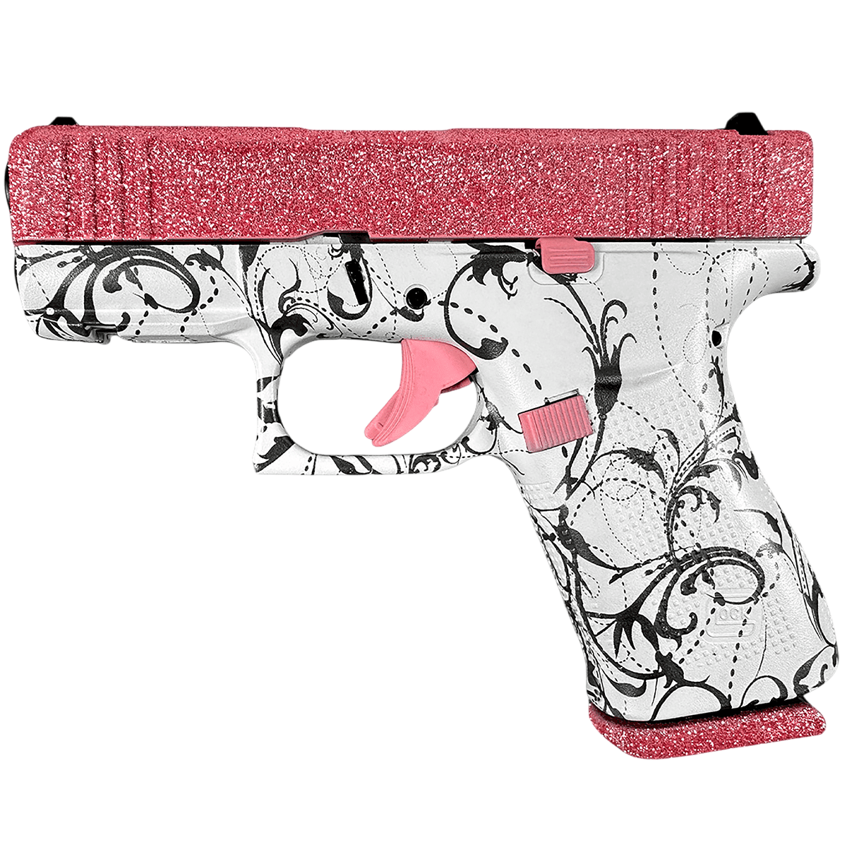 Glock PX4350204NBGP G43X Slim Sub-Compact 9mm Luger Bubblegum Glitter Pistol Glock PX4350204NBGP G43X Slim Sub-Compact 9mm Luger Bubblegum Glitter Pistol
