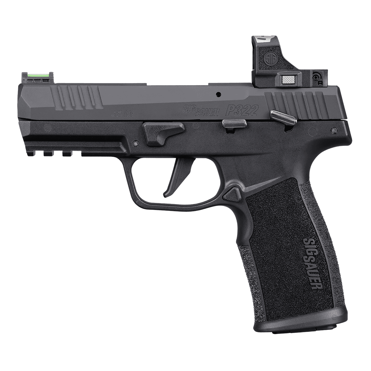 Sig Sauer 322CBRS P322 Compact 22 LR 20+1 4" Black Suppressor Ready Pistol Sig Sauer 322CBRS P322 Compact 22 LR 20+1 4" Black Suppressor Ready Pistol
