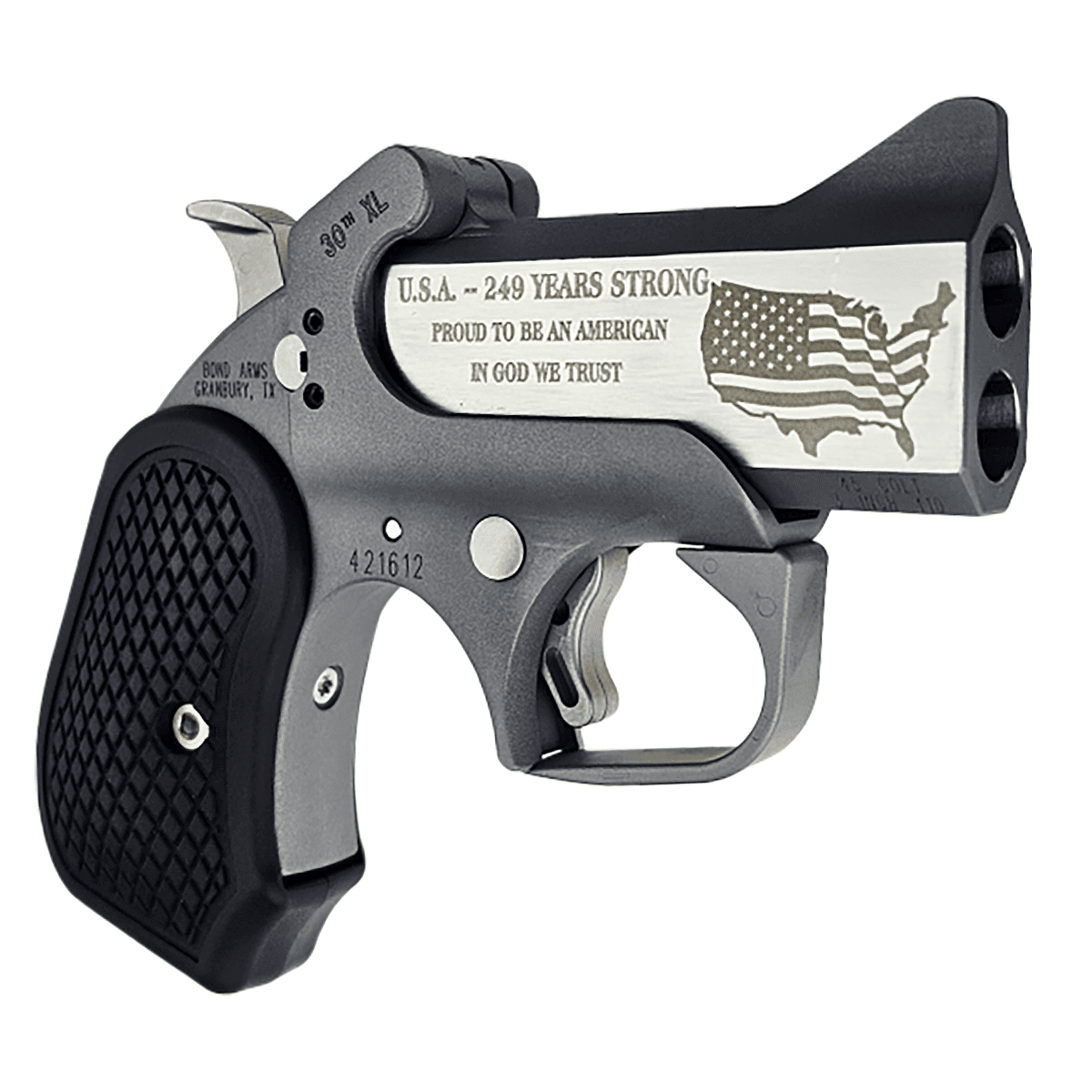 Bond Arms BA30THXL-45LC/410 30th XL 45 Colt (Long Colt)/410 Gauge 2 Shot 3" Derringer Pistol Bond Arms BA30THXL-45LC/410 30th XL 45 Colt (Long Colt)/410 Gauge 2 Shot 3" Derringer Pistol