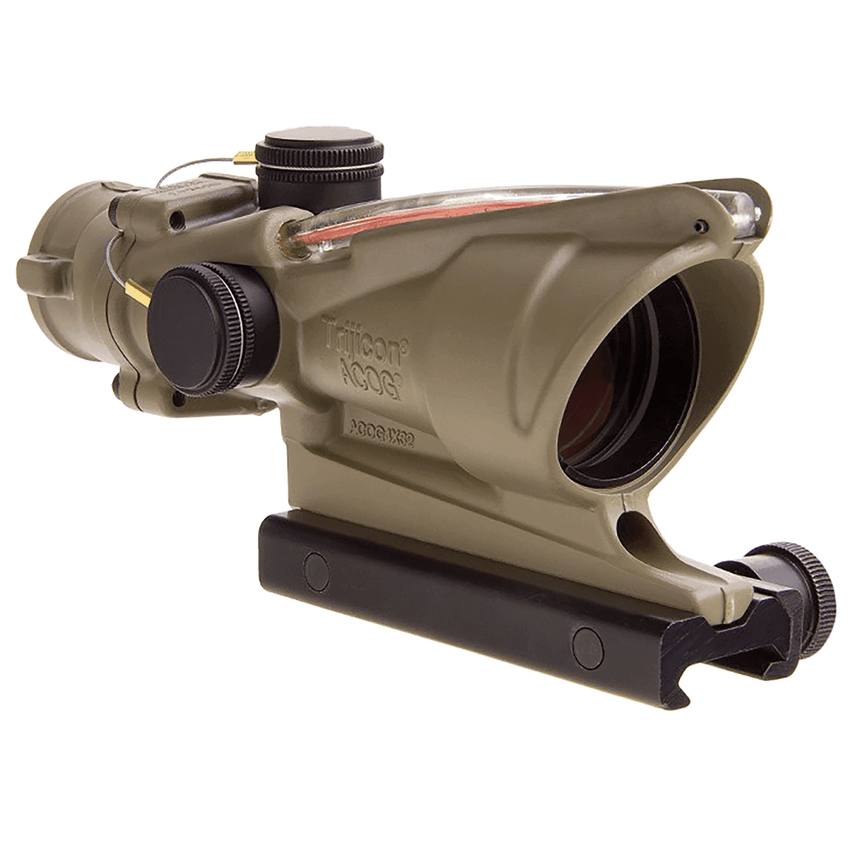 Trijicon 100310 ACOG Flat Dark Earth 4x32mm Illuminated Red Chevron .223/5.56 BDC Reticle Trijicon 100310 ACOG Flat Dark Earth 4x32mm Illuminated Red Chevron .223/5.56 BDC Reticle