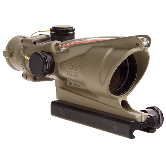 Trijicon 100310 ACOG Flat Dark Earth 4x32mm Illuminated Red Chevron .223/5.56 BDC Reticle Trijicon 100310 ACOG Flat Dark Earth 4x32mm Illuminated Red Chevron .223/5.56 BDC Reticle