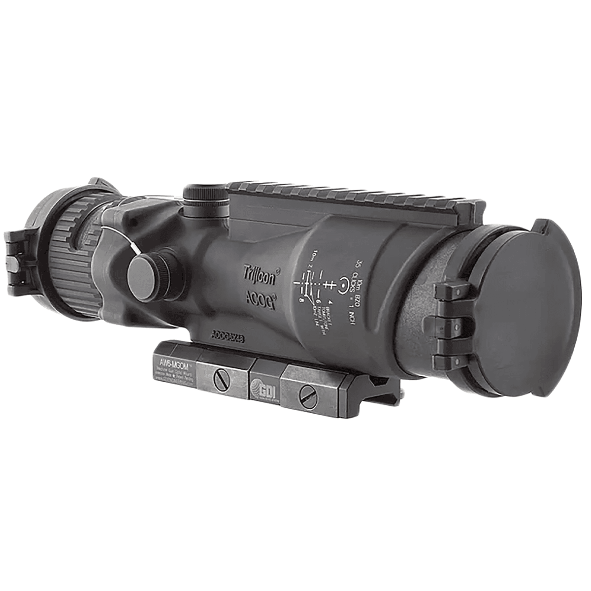 Trijicon 100016 ACOG w/TA75 Mount Matte Black 6x48mm Illuminated Green Horseshoe Dot Reticle Trijicon 100016 ACOG w/TA75 Mount Matte Black 6x48mm Illuminated Green Horseshoe Dot Reticle
