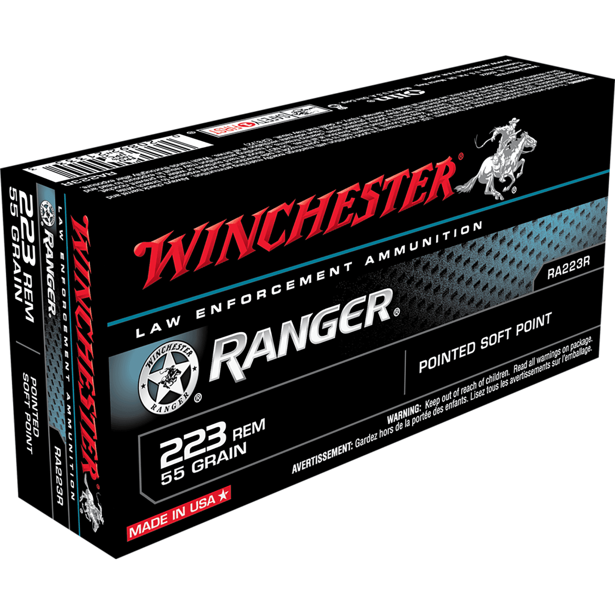 Winchester Ammo RA223RY 223 Rem 55gr Pointed Soft Point 20 Per Box Winchester Ammo RA223RY 223 Rem 55gr Pointed Soft Point 20 Per Box