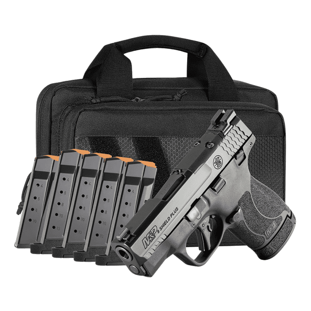 Smith & Wesson M&P Shield Plus Bundle Micro-Compact 9mm Luger 13+1, 3.10" Black Armornite Steel Barrel & Optic Cut Smith & Wesson M&P Shield Plus Bundle Micro-Compact 9mm Luger 13+1, 3.10" Black Armornite Steel Barrel & Optic Cut