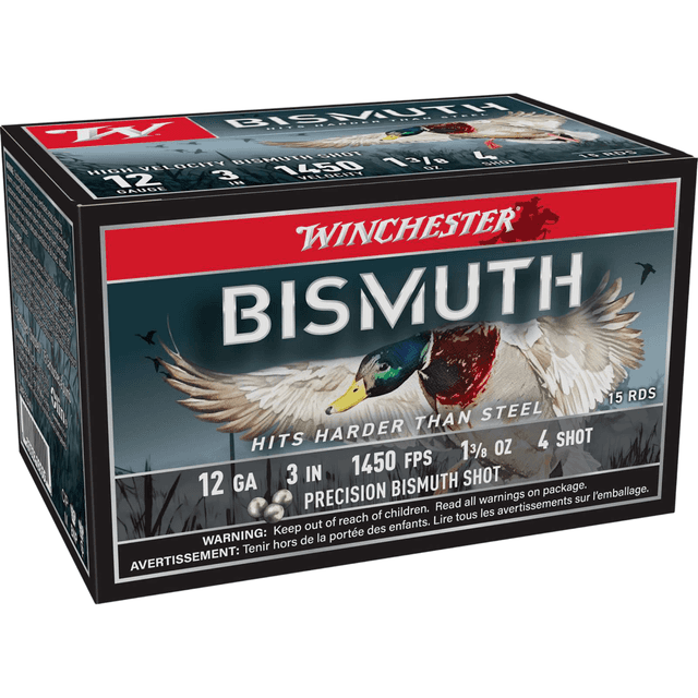 Winchester Ammo 12 Gauge 3" 1 3/8oz 4 Shot 15 Per Box Winchester Ammo 12 Gauge 3" 1 3/8oz 4 Shot 15 Per Box