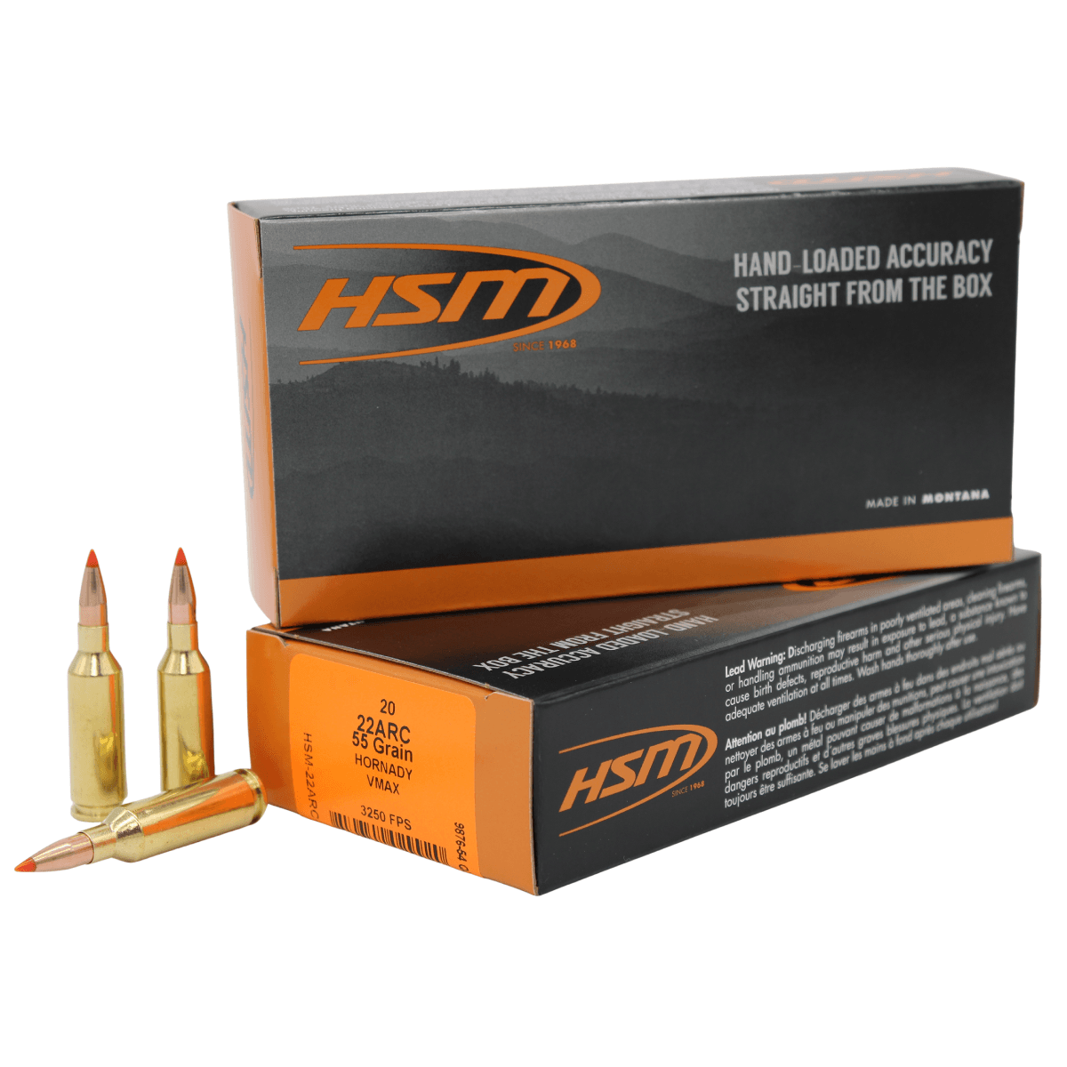 HSM Varmint 22 ARC 55gr V-Max 20 Per Box 22ARC2N HSM Varmint 22 ARC 55gr V-Max 20 Per Box 22ARC2N