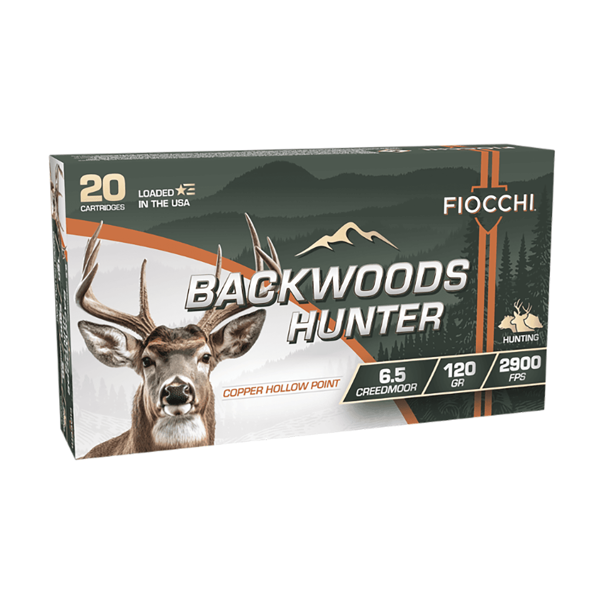 Fiocchi 65CMBHC Backwoods Hunter 6.5 Creedmoor 120gr Copper Hollow Point 20 Per Box Fiocchi 65CMBHC Backwoods Hunter 6.5 Creedmoor 120gr Copper Hollow Point 20 Per Box