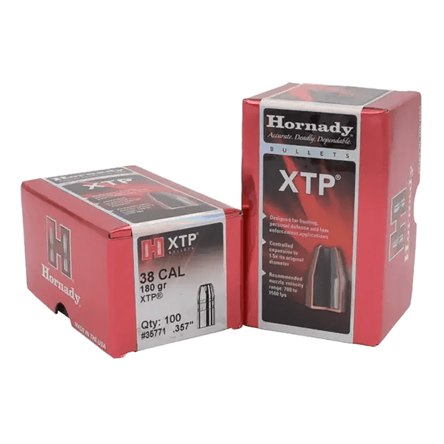 Hornady XTP 38 Cal .357 180gr 100 Per Box 35771 Hornady XTP 38 Cal .357 180gr 100 Per Box 35771
