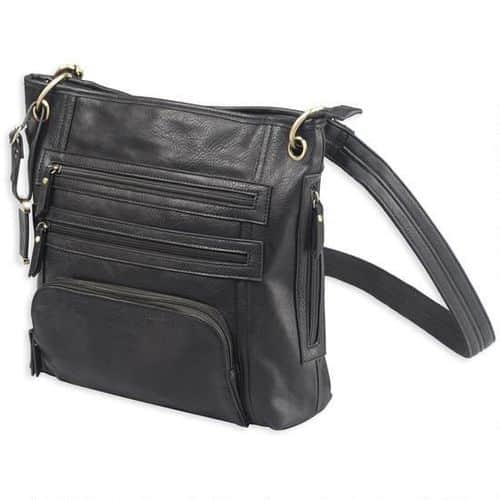 Bulldog BDP038 Cross Body Black Leather 14" x 12" x 3" Bulldog BDP038 Cross Body Black Leather 14" x 12" x 3"