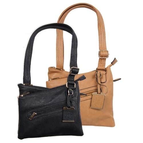 Bulldog BDP030 Cross Body Conceal Carry Purse Black Leather 9.50" x 9.50" x 1.50" Includes Color Matched Holster Bulldog BDP030 Cross Body Conceal Carry Purse Black Leather 9.50" x 9.50" x 1.50" Includes Color Matched Holster