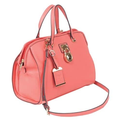 Bulldog BDP026 Satchel Coral Leather 16" x 9.50" x 5.50" Bulldog BDP026 Satchel Coral Leather 16" x 9.50" x 5.50"