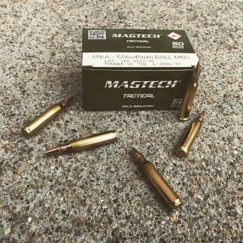 Magtech 5.56 NATO Ammunition 50 Rounds M193 FMJ 55 Grain Magtech 5.56 NATO Ammunition 50 Rounds M193 FMJ 55 Grain
