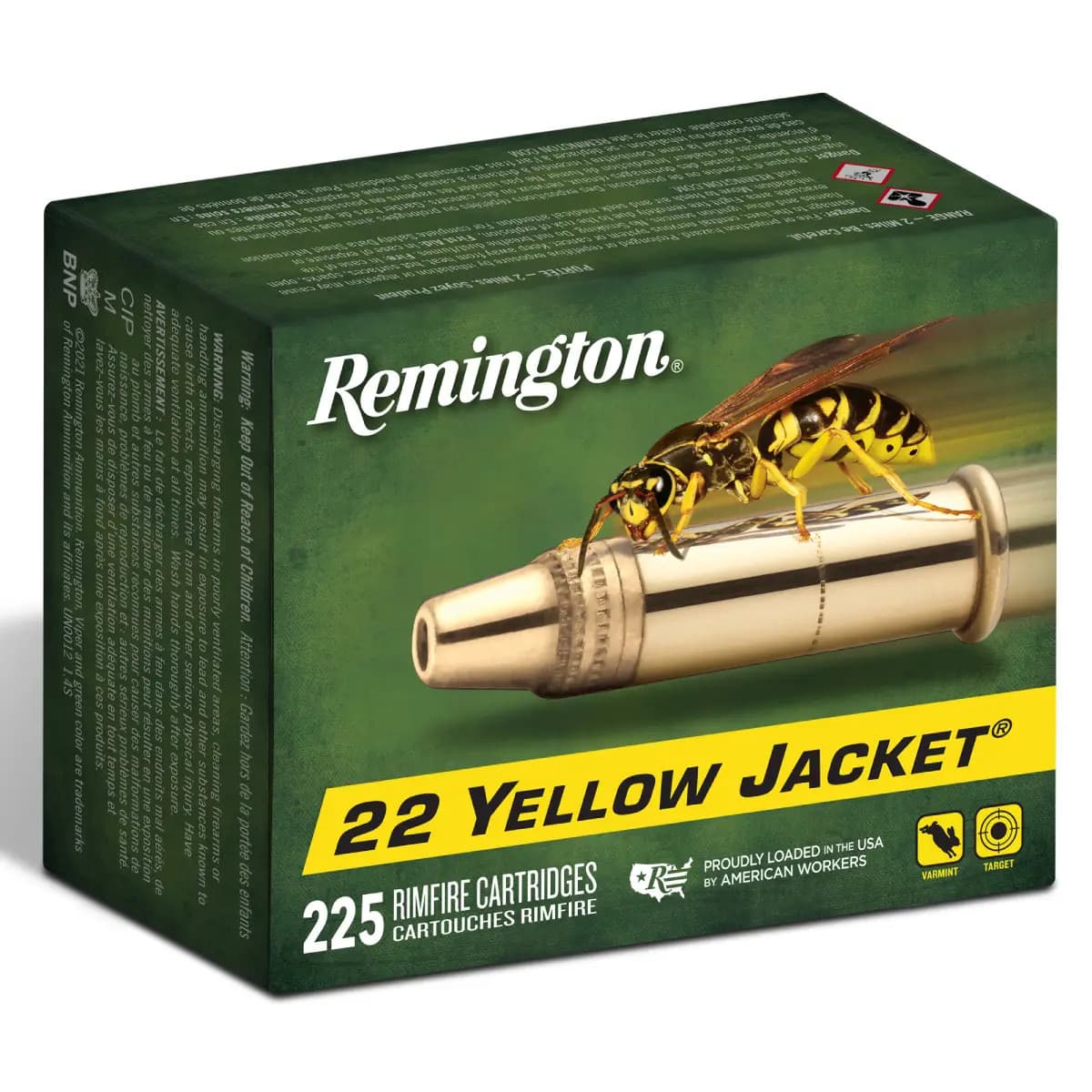 Remington Ammunition 21233 Yellow Jacket Rimfire 22LR 33gr Truncated Cone Hollow Point 225 Per Box Remington Ammunition 21233 Yellow Jacket Rimfire 22LR 33gr Truncated Cone Hollow Point 225 Per Box